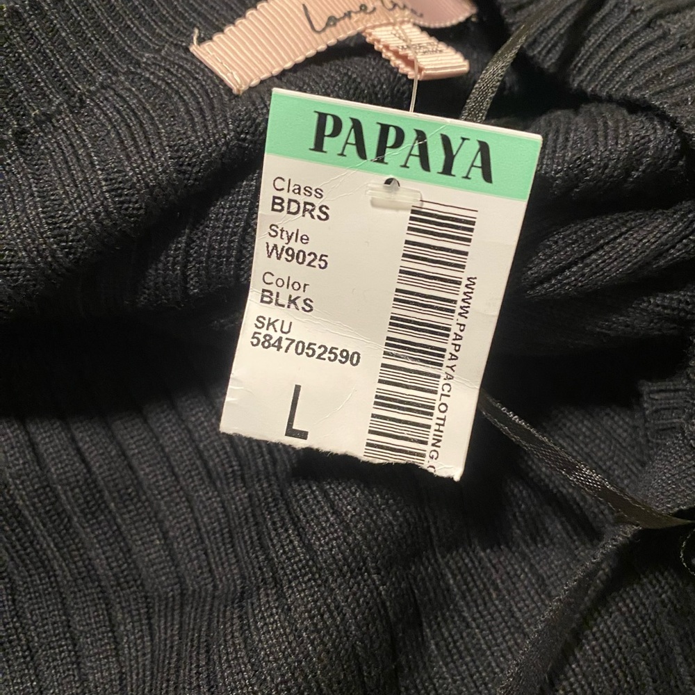 Black sweater dress by papaya